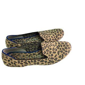 Rothy's The Loafer Mocha Spot Leopard Print Loafers Size 8